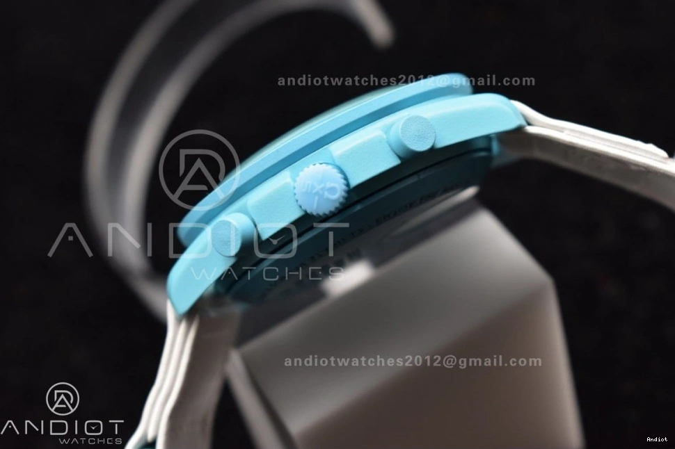 on Strap x Moonwatch to Mission Nylon Swatch Quartz Omega Bioceramic Uranus 0105